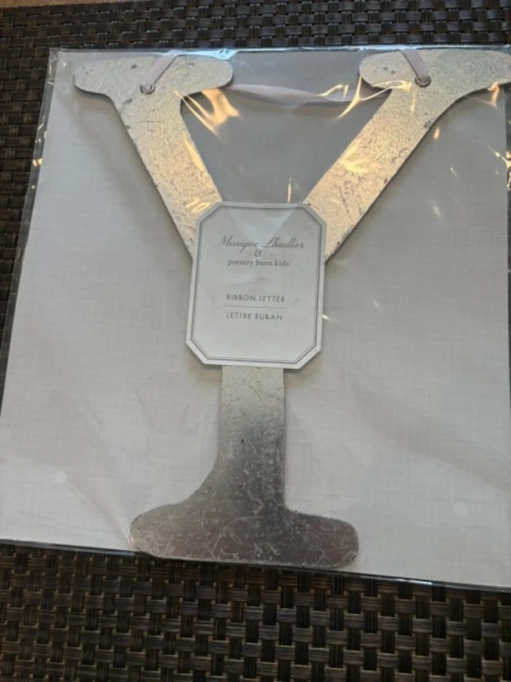 Pottery Barn Monique Lhuillier Decorative Letter Y